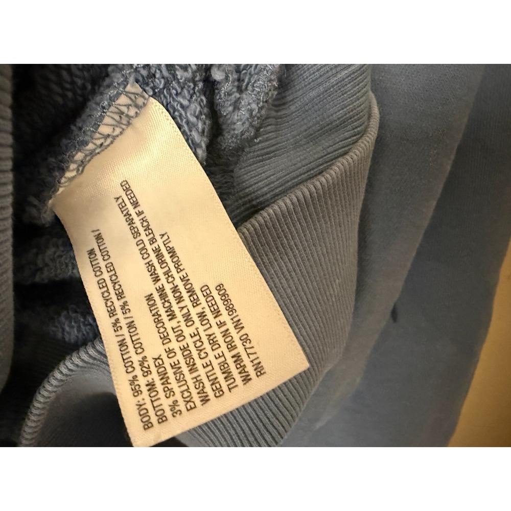 Joy Lab Cropped Sweatshirt Womens M Blue Long Sleeve Casual - Picture 6 of 9